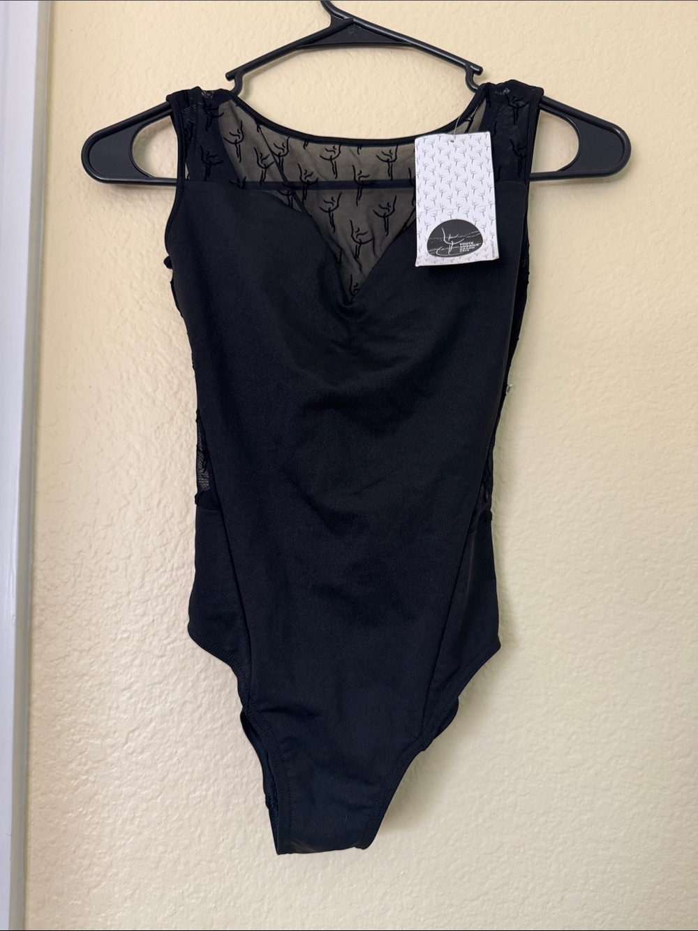 Women's Black Lace-Trim Bandeau Bodysuit